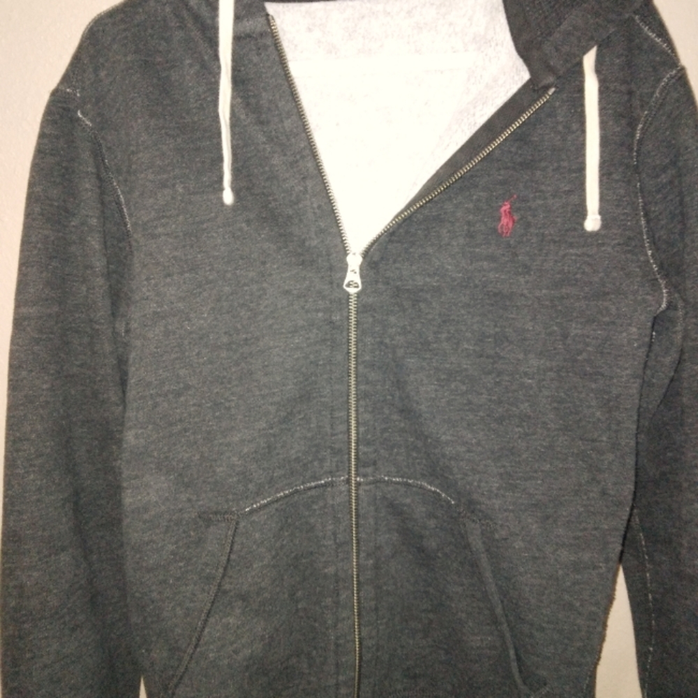Grey polo hoodie